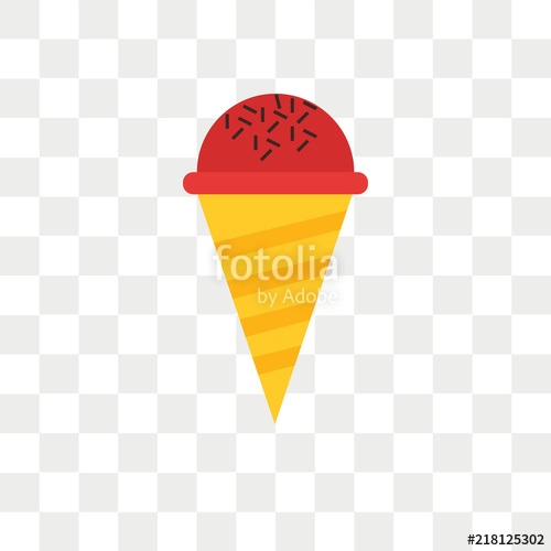500x500 Ice Cream Vector Icon Isolated On Transparent Background, Ice
