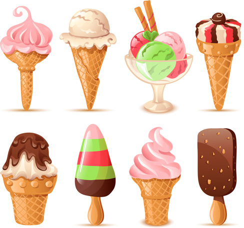 488x457 Summer Delicious Ice Cream Set Vector Free Vector In Encapsulated