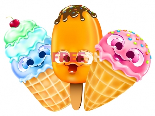 540x405 Vector Ice Cream Vector Icons Set