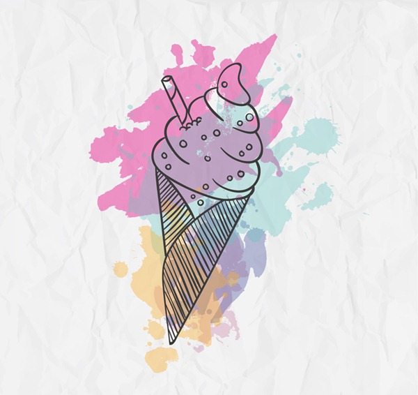 600x566 Watercolor Ice Cream Vector Graphics My Free Photoshop World