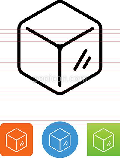 Vector Ice Cube Icon 400x526 Vector Ice Cube Icon