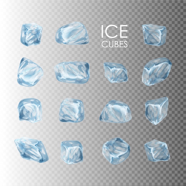 626x626 Ice Cubes Collection Vector Premium Download