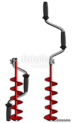 292x500 Manual Ice Ax For Winter Ice Fishing Stock Image And Royalty