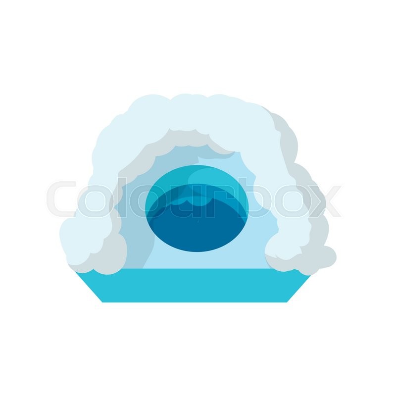 800x800 Hole For Ice Fishing Cartoon Icon On A Stock Vector Colourbox
