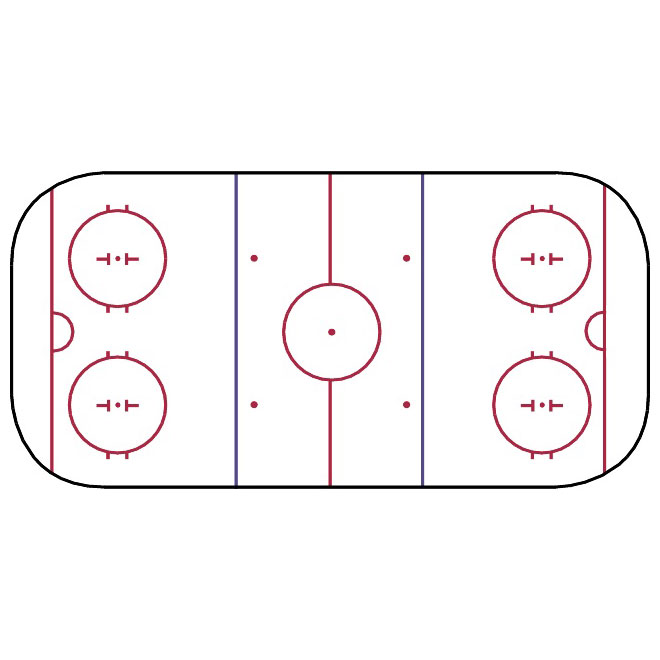 660x660 Hockey Rink Vector Image