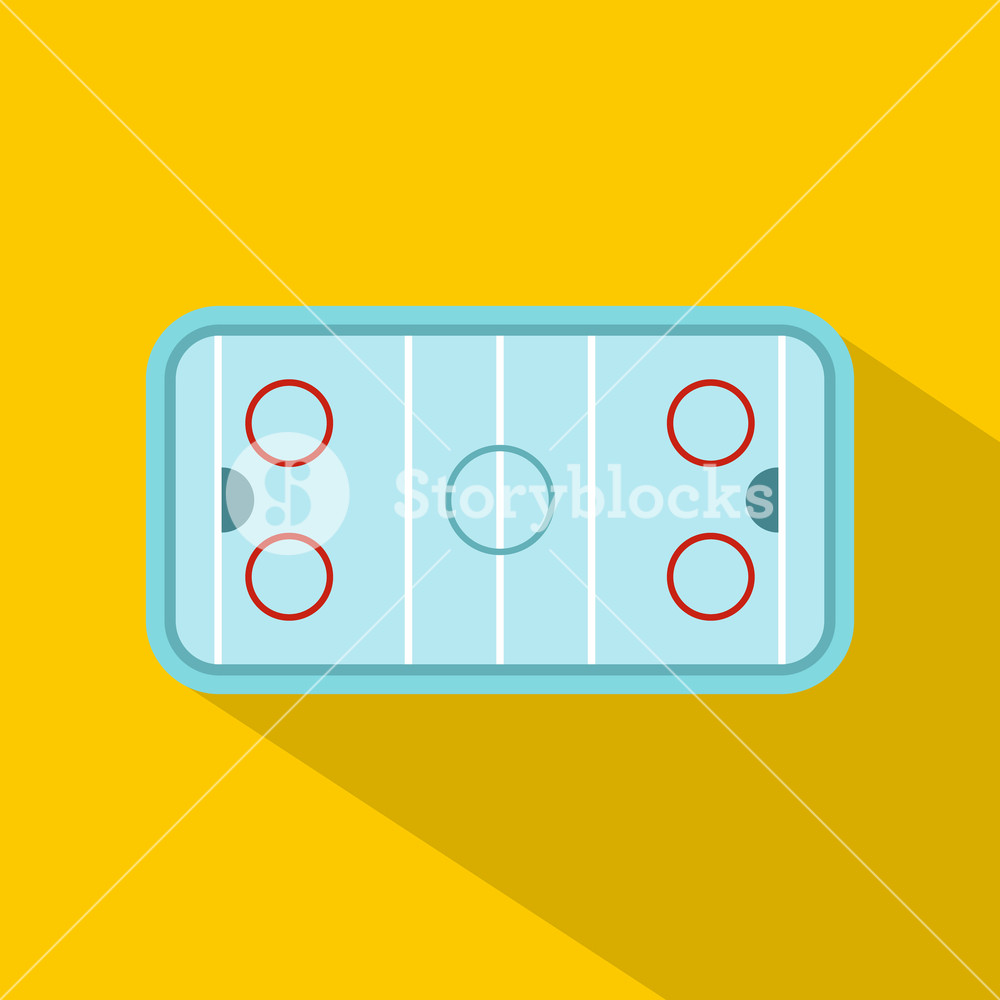 1000x1000 Ice Hockey Rink Icon Flat Illustration Of Hockey Rink Vector Icon