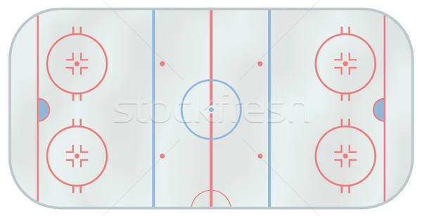 600x308 Ice Hockey Rink Vector Illustration William Rossin