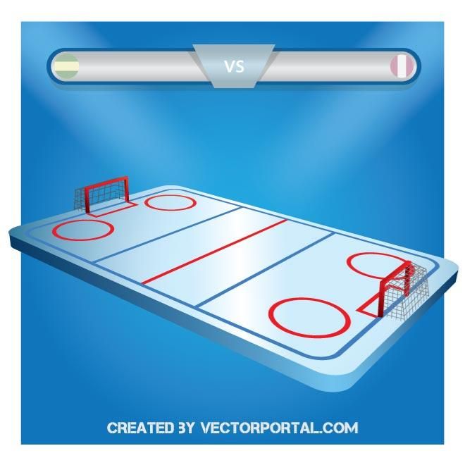 660x660 Ice Hockey Rink Vector Image Sports Free Vectors Ice Hockey