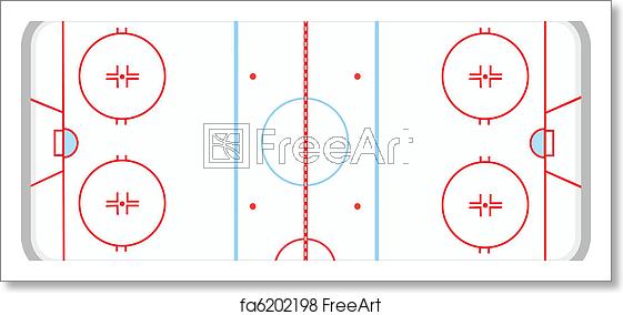 561x284 Free Art Print Of Ice Hockey Rink Vector Illustration Of Ice