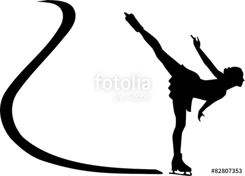 500x359 Ice Skating Silhouette Stock Image And Royalty Free Vector