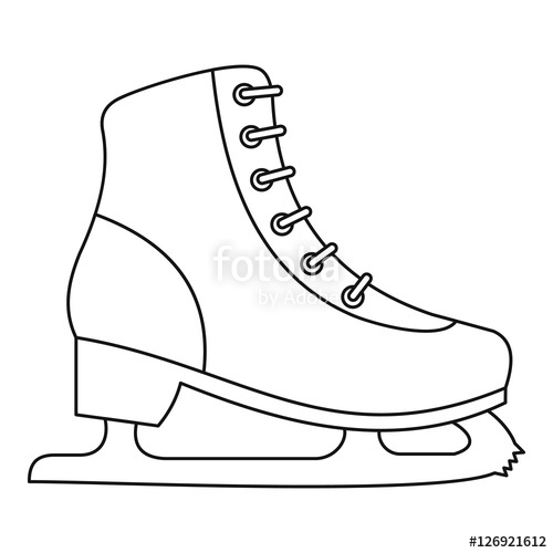 500x500 Ice Skate Icon Outline Illustration Of Ice Skate Vector Icon
