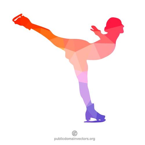 500x500 Ice Skater Silhouette