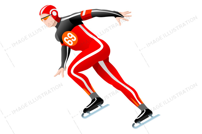 690x459 Male Speed Ice Skating Vector