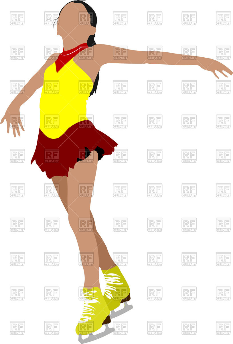 814x1200 Silhouette Of Girl Figure Skating Vector Image Of People Leonido