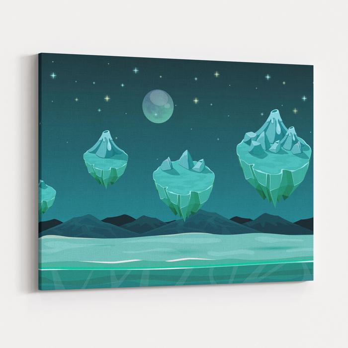 700x700 Frozen Game Planet Horizontal Background, Pattern With Ice Islands