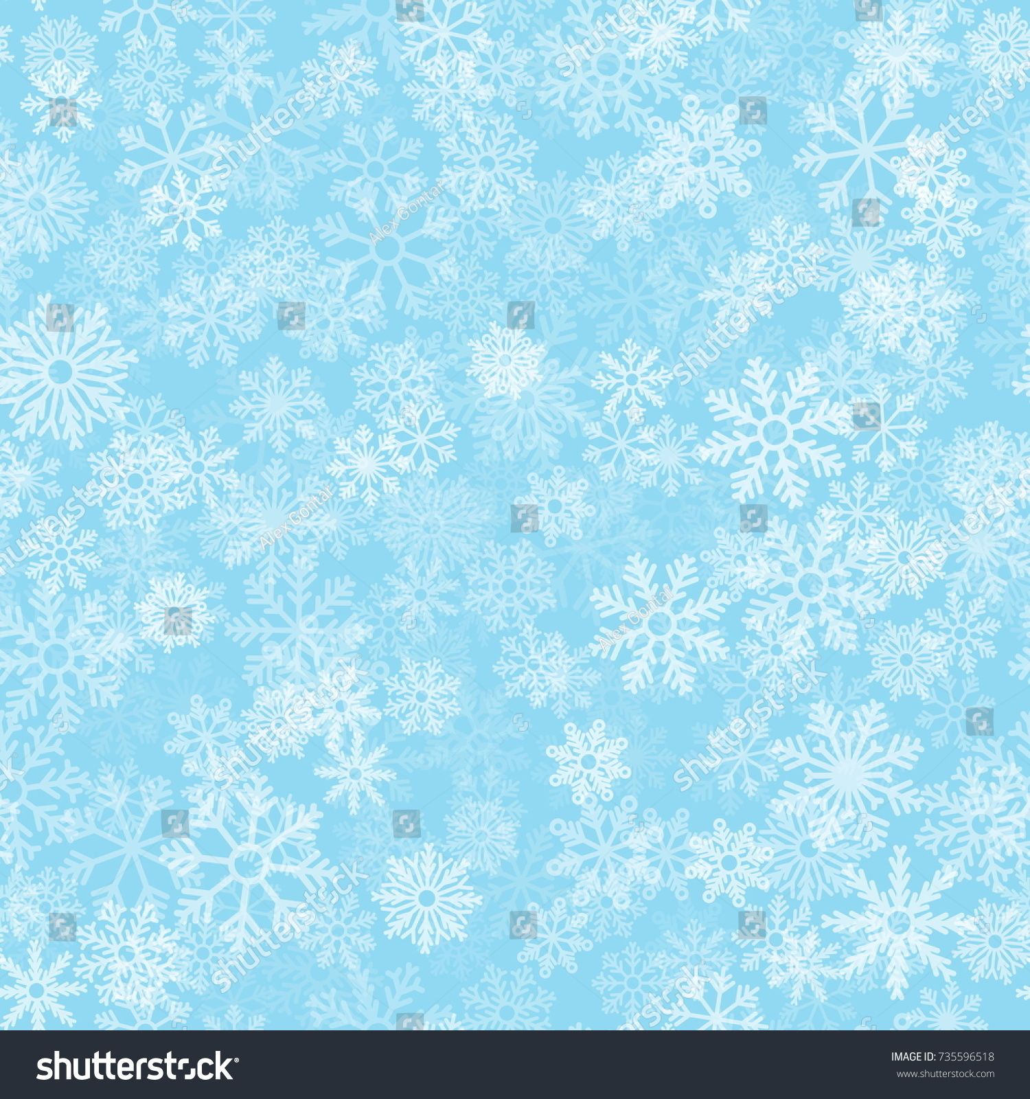 1500x1600 Blue Frost Effect Vector Seamless Pattern Frozen Ice And Snow