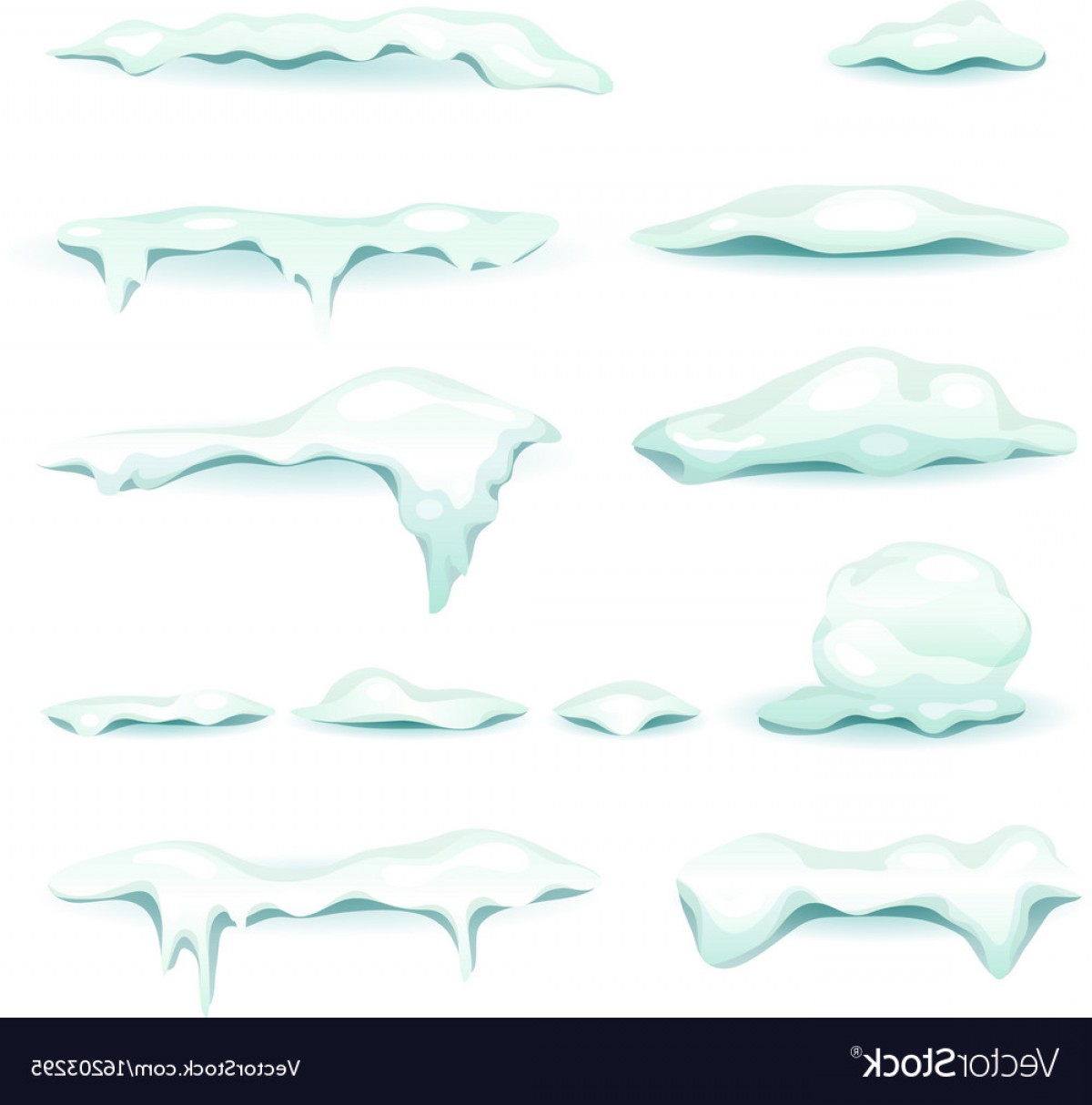 1200x1214 Snow And Ice Elements Set Vector Newwaysys