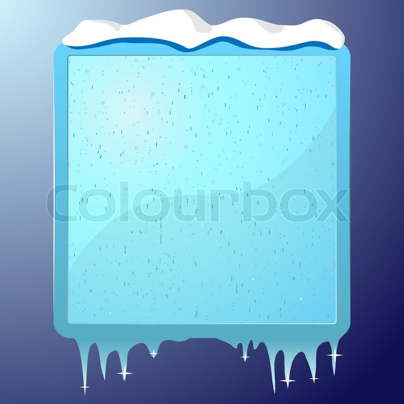 800x800 Winter Icy Vector Frame With Snow On Stock Vector Colourbox