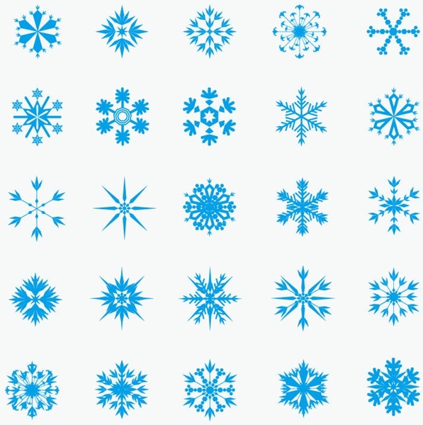 597x600 Ice Crystal Snowflakes Vector Graphic Free Vector In Encapsulated