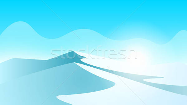 600x337 Ice Landscape Mountain And Ice Vector Illustration Alexandr