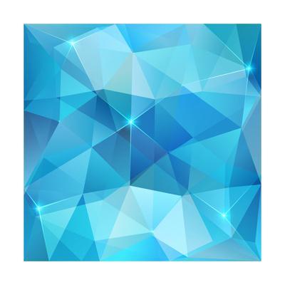 400x400 Blue Abstract Shining Ice Vector Background Art Print