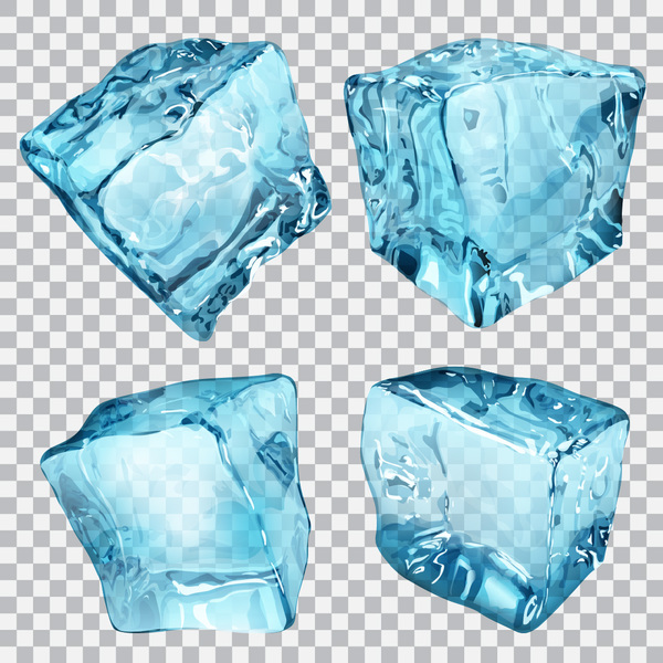 600x600 Realistic Ice Cubes Illustration Vector Free Download