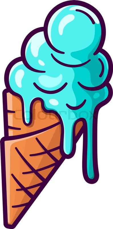 397x800 Excelent Cartoon Ice Cream Cone, Cartoon Vector, Ice Vector, Ice