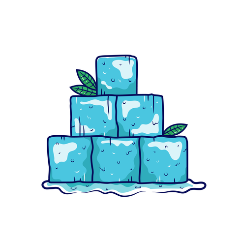 490x490 Ice Cube Clipart Vector