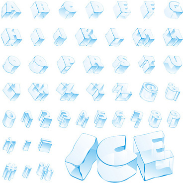 368x368 Vector Ice Alphabet Free Vector Download