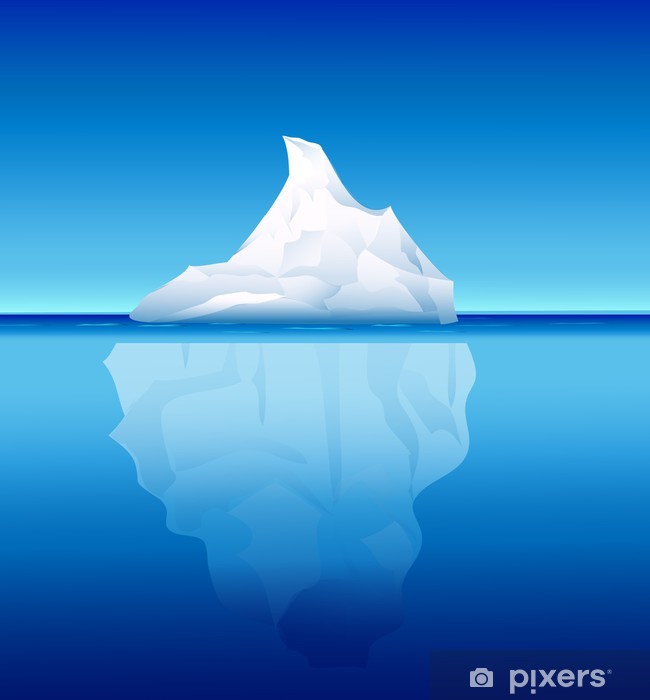 650x700 Iceberg Vector Illustration Wall Mural