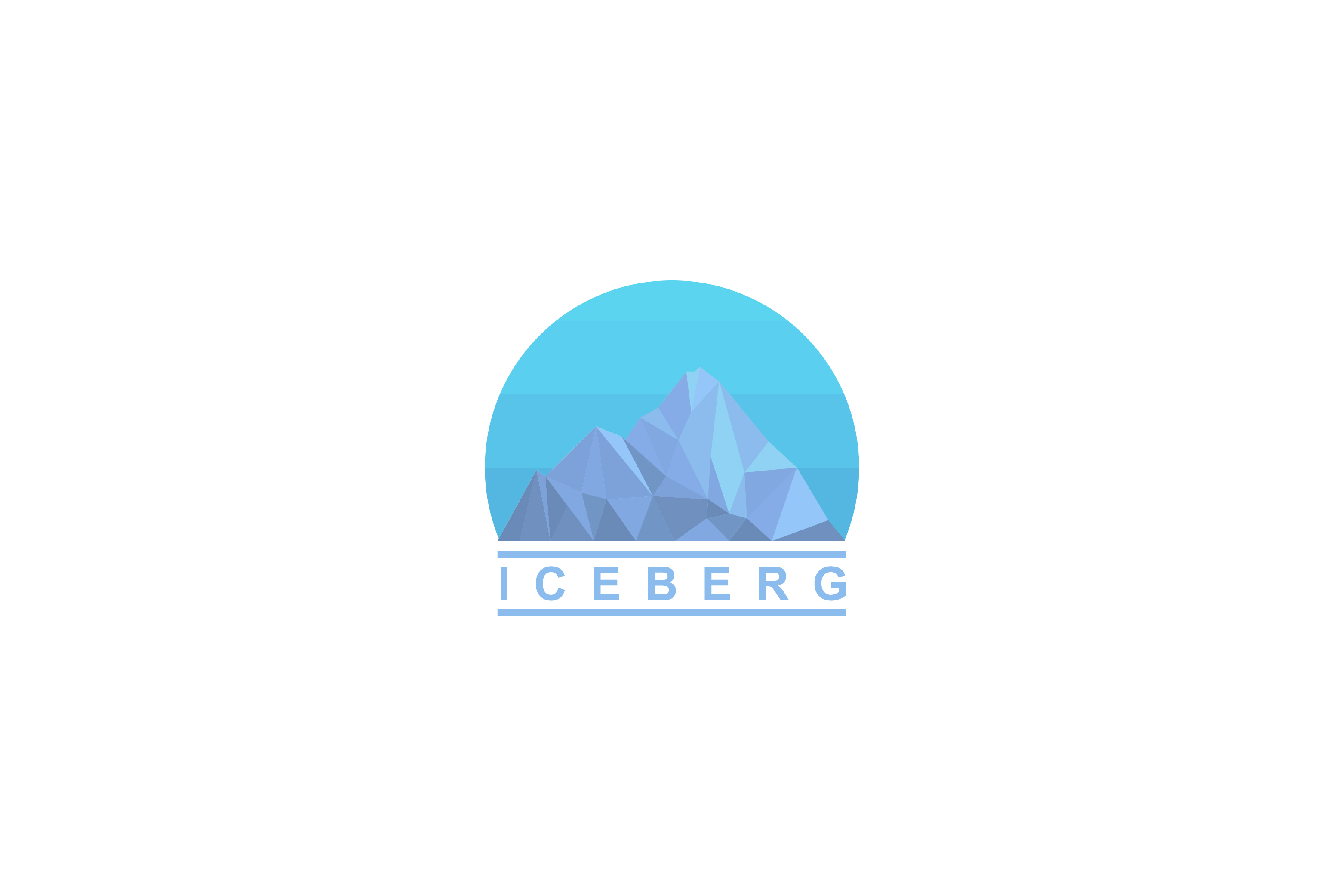 3125x2083 Iceberg Vector Logo Design Graphic