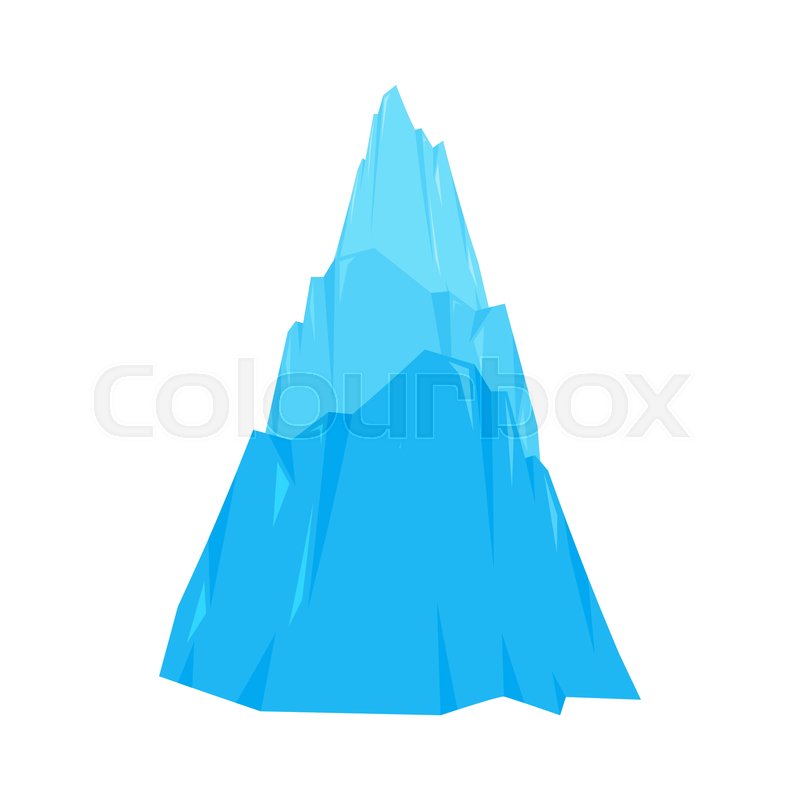 800x800 Ice Mountain Isolated Snow Rock Stock Vector Colourbox