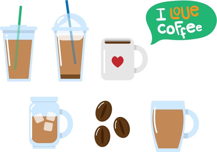Flat Iced Coffee Vectors 700x490 Flat Iced Coffee Vectors
