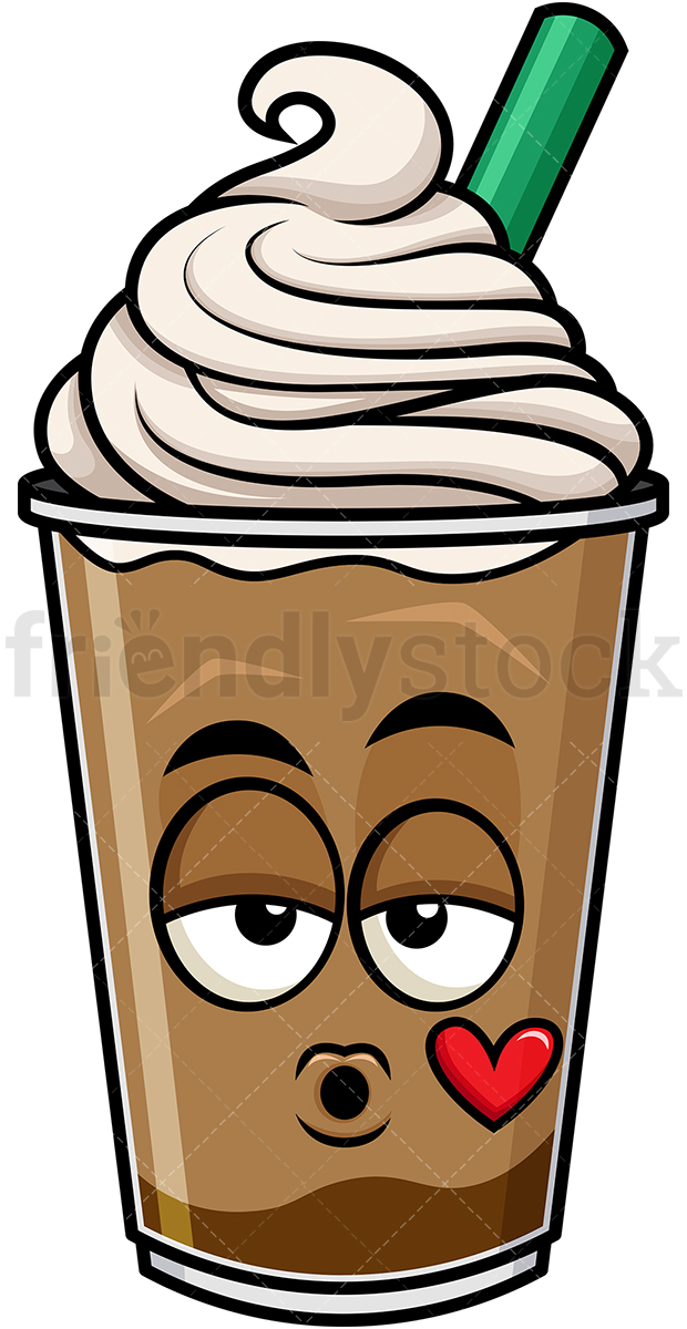 Iced Coffee Blowing A Kiss Emoji Cartoon Vector Clipart 620x1200 Iced Coffee Blowing A Kiss Emoji Cartoon Vector Clipart