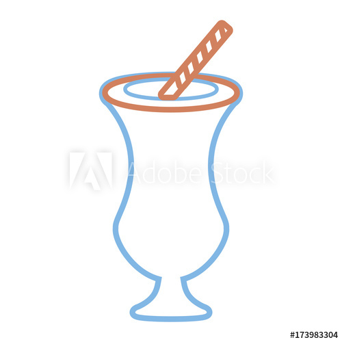 Iced Coffee Vector Illustration 500x500 Iced Coffee Vector Illustration