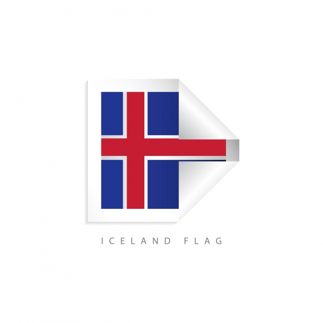 Iceland Label Flags Vector Template Design Illustration, Iceland 640x640 Iceland Label Flags Vector Template Design Illustration, Iceland