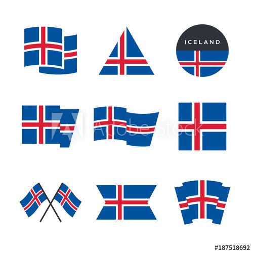 Iceland Flag Vector Icons And Logo Design Elements 500x500 Iceland Flag Vector Icons And Logo Design Elements