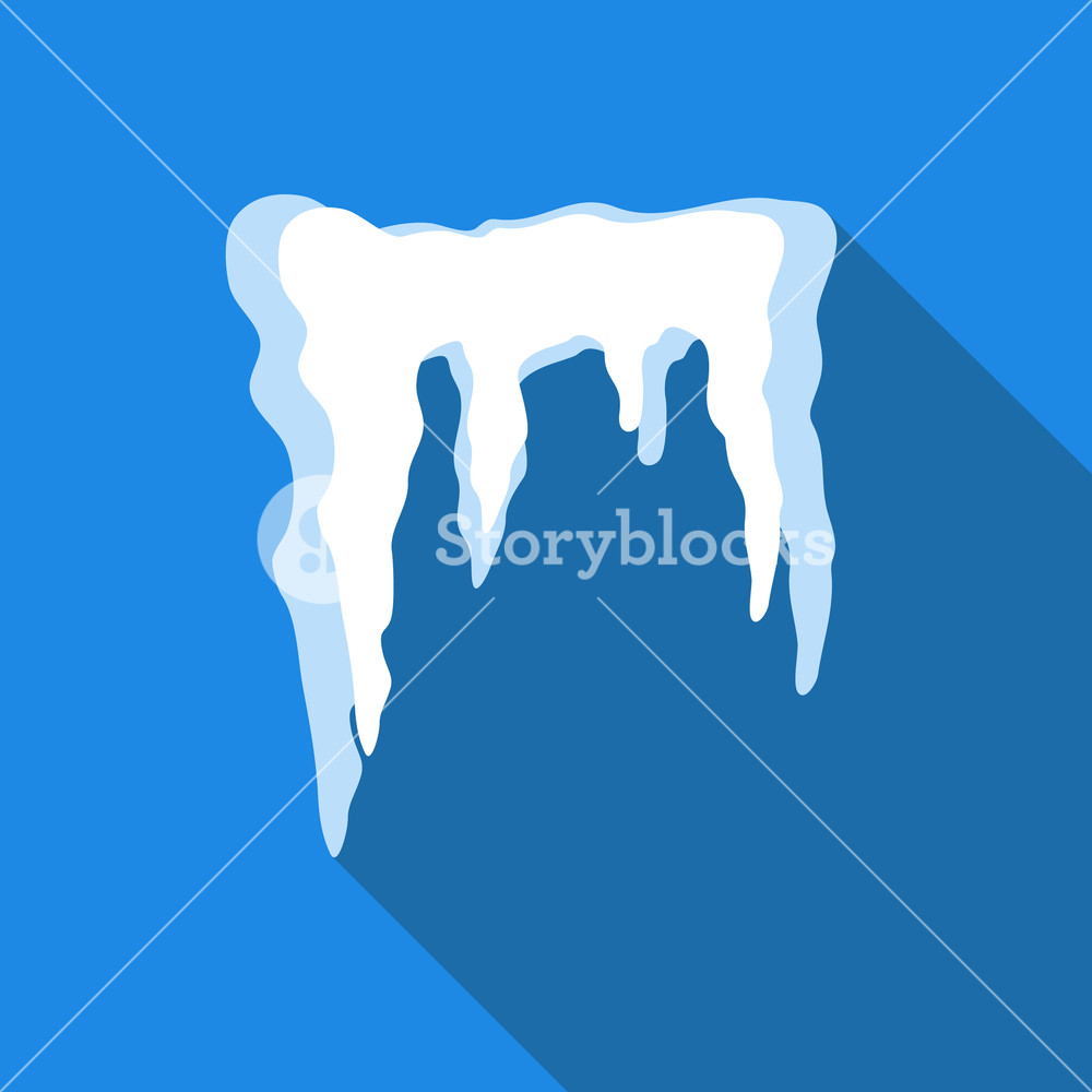Icicles Icon In Flat Style Isolated With Long Shadow Vector 1000x1000 Icicles Icon In Flat Style Isolated With Long Shadow Vector