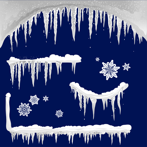 Snow With Icicle Illustration Vector Free Download 500x500 Snow With Icicle Illustration Vector Free Download