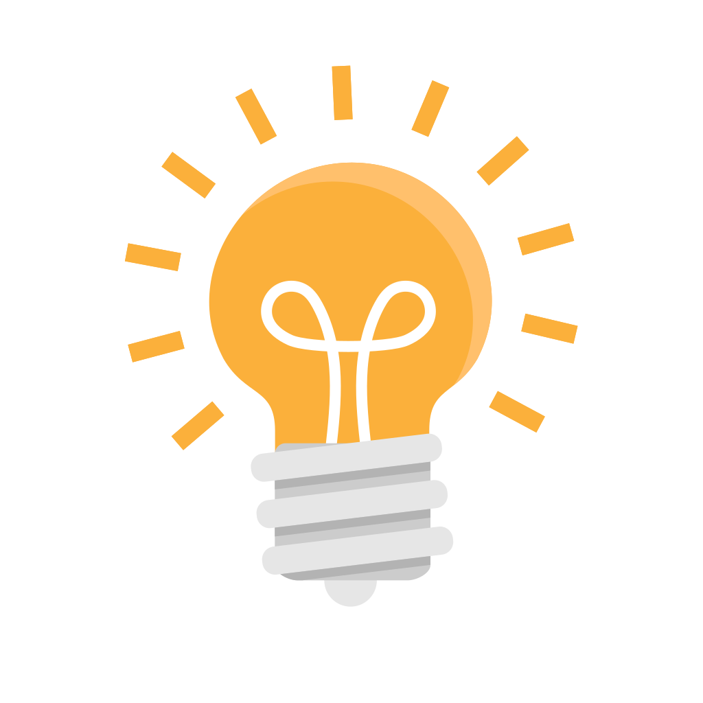 1024x1024 Filelight Bulb Or Idea Flat Icon Vector