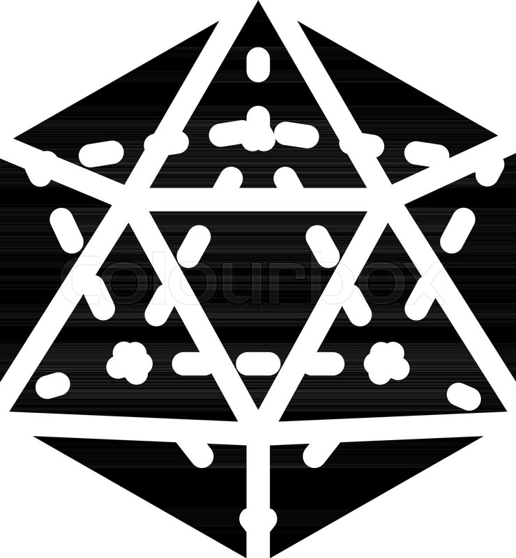 740x800 Icosahedron Polyhedron Shape Stock Vector Colourbox