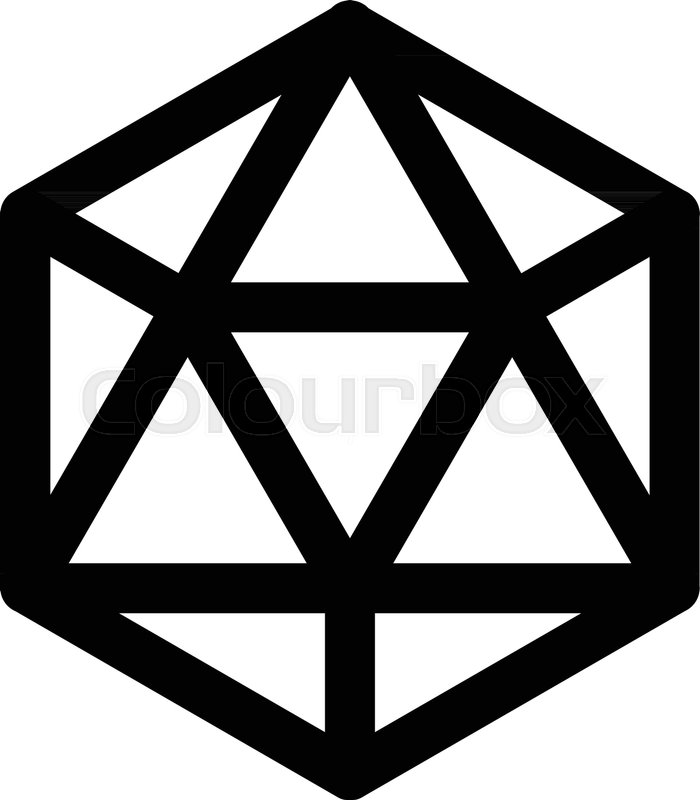 700x800 Icosahedron Shaped Polyhedron Stock Vector Colourbox