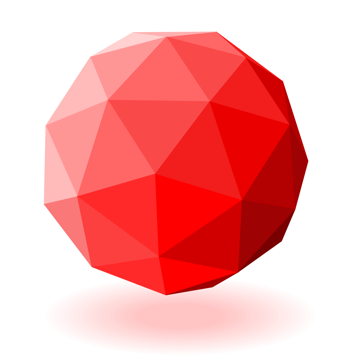 1500x1500 Vector For Free Use Red Icosahedron