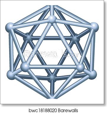 362x382 Icosahedron, Art Print Barewalls Posters Prints