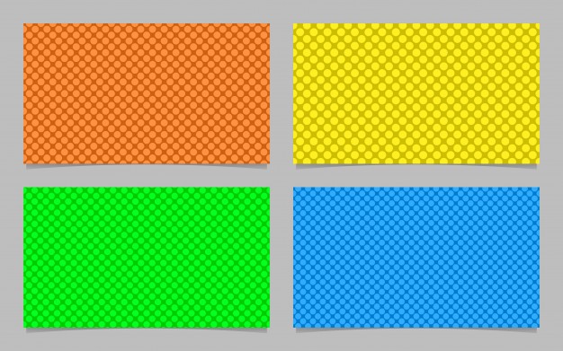 626x391 Abstract Dot Pattern Business Card Background Template Design Set