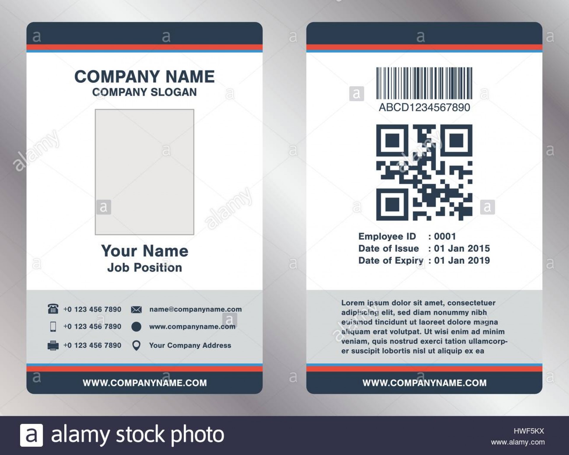 Simple Employee Business Name Card Template Vector 1920x1534 Simple Employee Business Name Card Template Vector