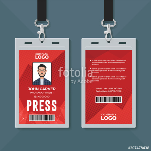 Press Id Card Design Template Stock Image And Royalty Free Vector 500x500 Press Id Card Design Template Stock Image And Royalty Free Vector
