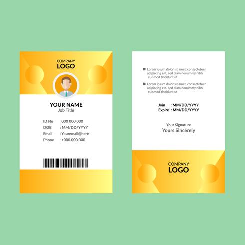 Yellow Id Card Template 490x490 Yellow Id Card Template
