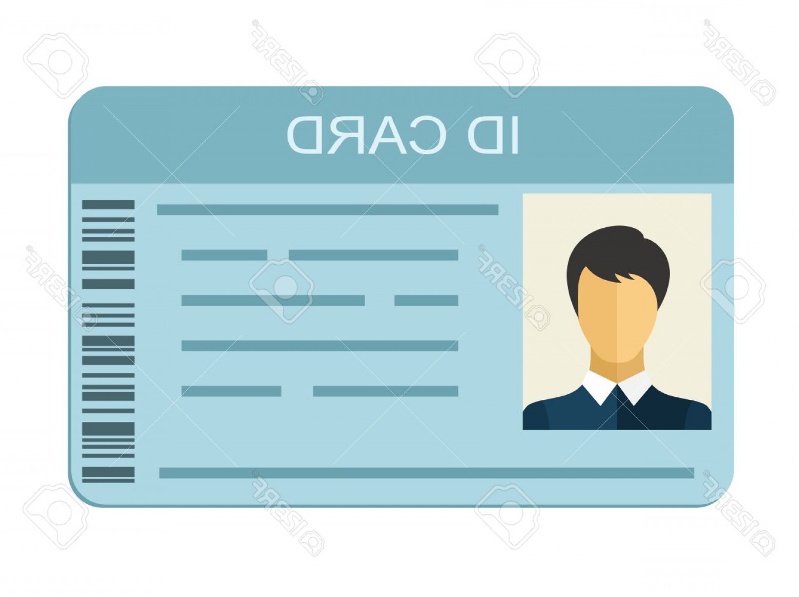 Photostock Vector Id Card Isolated On White Background 1560x1166 Photostock Vector Id Card Isolated On White Background