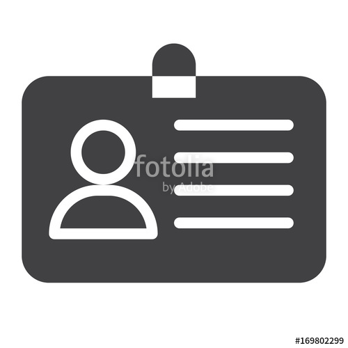 Id Card Icon Vector, Filled Flat Sign, Solid Pictogram Isolated 500x500 Id Card Icon Vector, Filled Flat Sign, Solid Pictogram Isolated